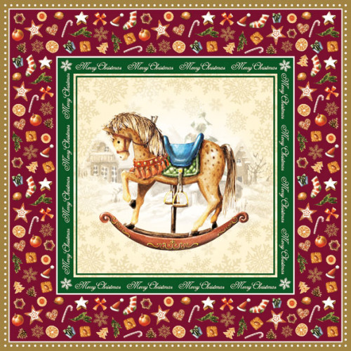 салфетки бумажные с лошадкой сочельник в Магнитогорске