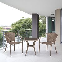 комплект мебели из искуственного ротанга taw светло-коричневый на 2 персоны в Магнитогорске