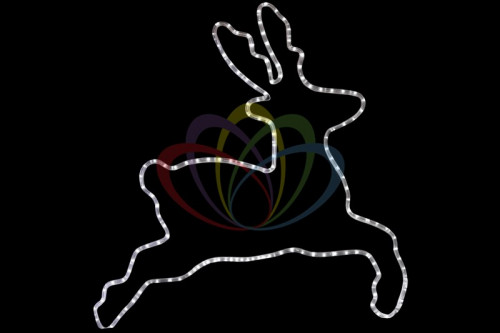 фигура бегущий олень белый 87x84 см в Магнитогорске