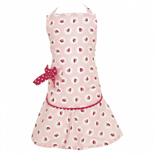 детский фартук w/bow strawberry pale pink в Магнитогорске