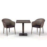 комплект мебели из искуственного ротанга tae серый на 2 персоны в Магнитогорске