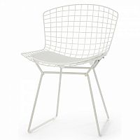 стул bertoia side кожаный standart белый в Магнитогорске