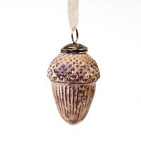 игрушка на елку орех фиолетовый со снежным декором snow nut, 10х10х7 см в Магнитогорске