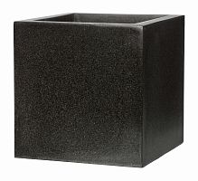 регина, уличный вазон квадратный 40*40*40, черный мрамор в Магнитогорске