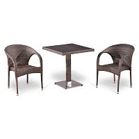 комплект мебели из искуственного ротанга sinol серый на 2 персоны в Магнитогорске