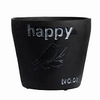 цветочный горшок happy чёрный в Магнитогорске