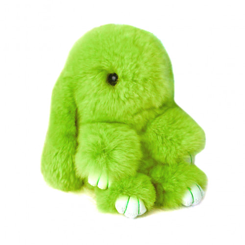 меховой зайка брелок салатовый в Магнитогорске