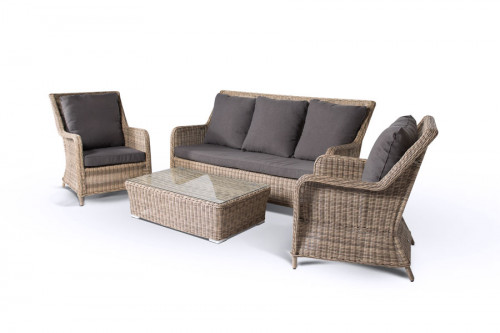 лаунж зона гляссе на 4 персоны серая в Магнитогорске