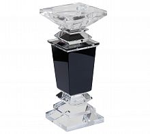 подсвечник хрустальный квадратный на черной ножке, 21,2 см в Магнитогорске