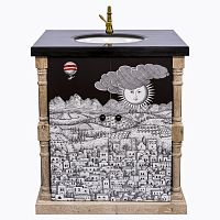 тумба с раковиной старый город нуар fornasetti в Магнитогорске