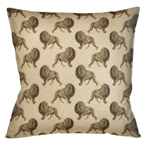 интерьерная подушка «группа львов в бежевом» в Магнитогорске