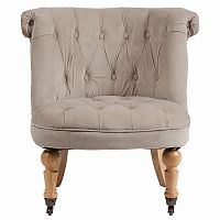 кресло amelie french country chair серо-бежевое в Магнитогорске