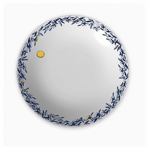 яблоня, тарелка (с золотым яблоком, синяя кайма) в Магнитогорске