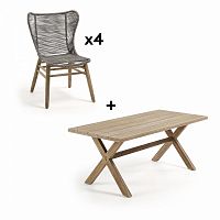 комплект мебели pack 621 brilliant стол + 4 стула от la forma (ex julia grup) в Магнитогорске