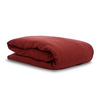 пододеяльник изо льна бордового цвета essential 150х200 в Магнитогорске
