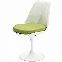 стул eero saarinen style tulip chair зеленая подушка в Магнитогорске