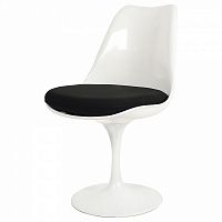 стул eero saarinen style tulip chair черная подушка в Магнитогорске