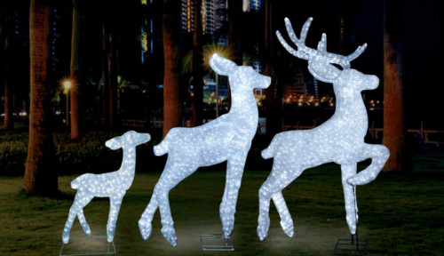 световая фигура 3d олень - белый малыш в Магнитогорске