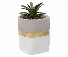 цветок искусственный в кашпо белом в Магнитогорске