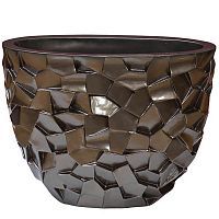 кашпо низкое lux цвет металлик 46*25*37см в Магнитогорске