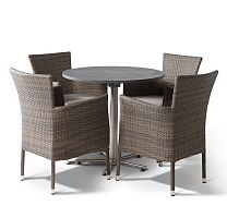 сантия, обеденная группа на 4 персоны ,коричневый в Магнитогорске