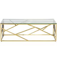 стол журнальный h-bridge gold 120*60*40см золотой в Магнитогорске