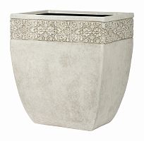 вазон из искусственного камня с резным орнаментом большой дижон серый в Магнитогорске