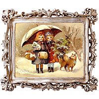 картина «с новым годом!» в раме «амели силвер», версия 3 в Магнитогорске