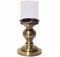 подсвечник золотой металлический со стеклом, 29,5 см в Магнитогорске
