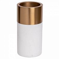 ваза мраморная с золотым кантом 10*21см в Магнитогорске