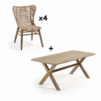 комплект мебели pack 620 brilliant стол + 4 стула от la forma (ex julia grup) в Магнитогорске