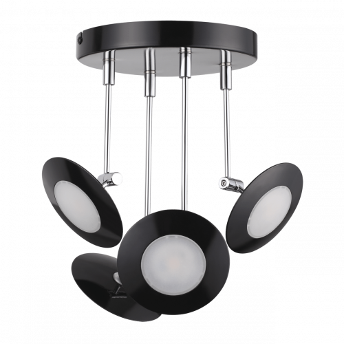 потолочная светодиодная люстра odeon light uliss 3811/28cl черная в Магнитогорске