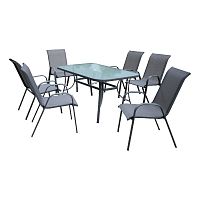 комплект садовый kingston на 6 персон ,серый в Магнитогорске