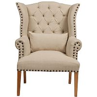 кресло quinn tufted armchair бежевое в Магнитогорске