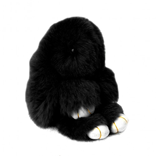 меховой зайка брелок чёрный в Магнитогорске