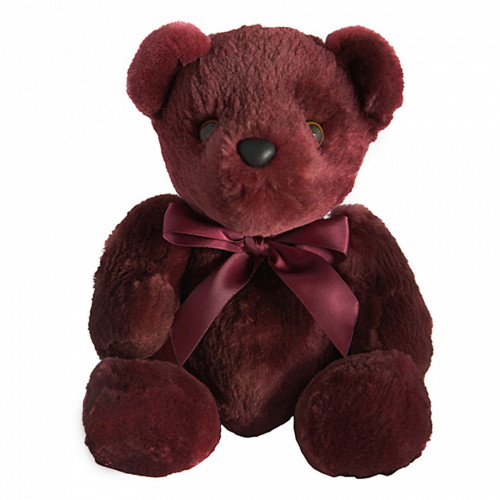 игрушка медвежонок с бантом (фиолетовый) натуральный мех бобра в Магнитогорске