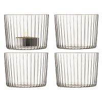 набор подсвечников стеклянный с рельефом для чайных свечей gio, 6 см, 4 штуки в Магнитогорске