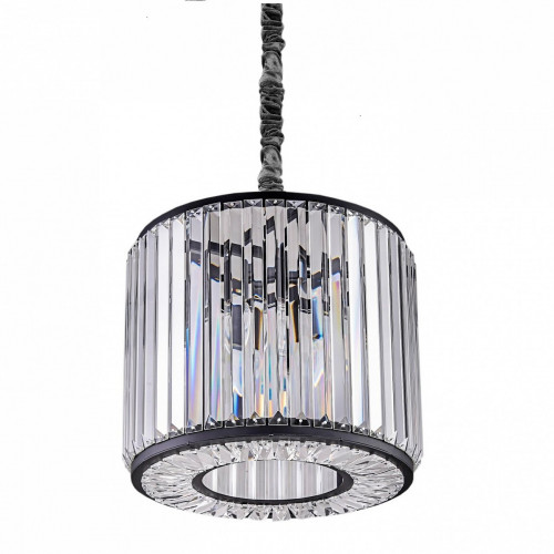 люстра welles round d35 черная, прозрачное стеко в Магнитогорске