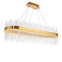 люстра stripglass l100 латунь, прозрачное стекло в Магнитогорске