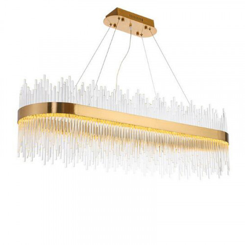 люстра stripglass l100 латунь, прозрачное стекло в Магнитогорске