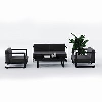 лаунж зона на 4 персоны villino серый/черный в Магнитогорске