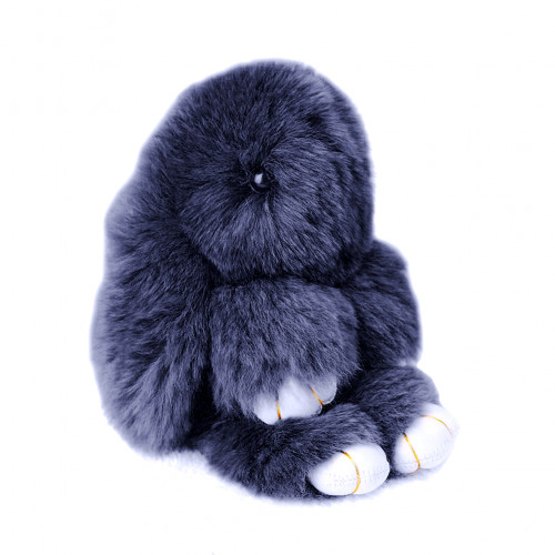 меховой зайка брелок тёмно-серый в Магнитогорске