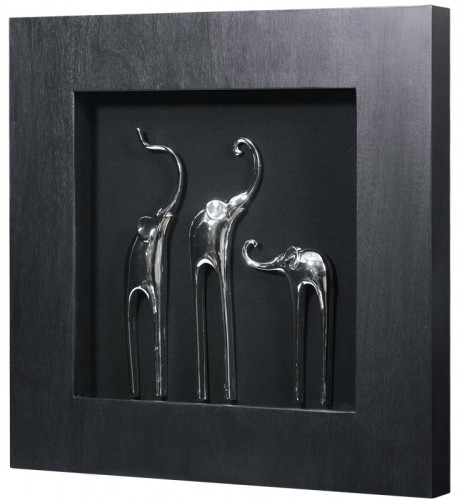 панно "три слона 2 (черная рама)" в Магнитогорске