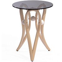 подставка под цветы apriori v каркас: осветлённая берёза, столешница: стекло тонированное в Магнитогорске