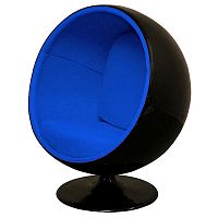 кресло eero ball chair синее с черным в Магнитогорске