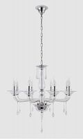 подвесная люстра crystal lux monica sp8 chrome/transparent в Магнитогорске