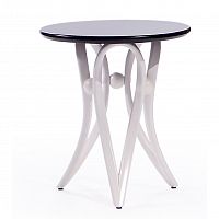 подставка под цветы apriori v каркас: берёза/белый глянец, столешница: стекло тонированное в Магнитогорске