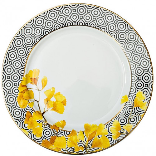 тарелка обеденная 27 см желтый орнамент в Магнитогорске