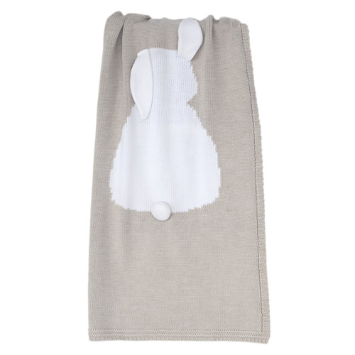 плед зайка 60*90 суровый лен+белый в Магнитогорске