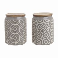 банки с крышкой, набор 2 шт. бежевого цвета в Магнитогорске